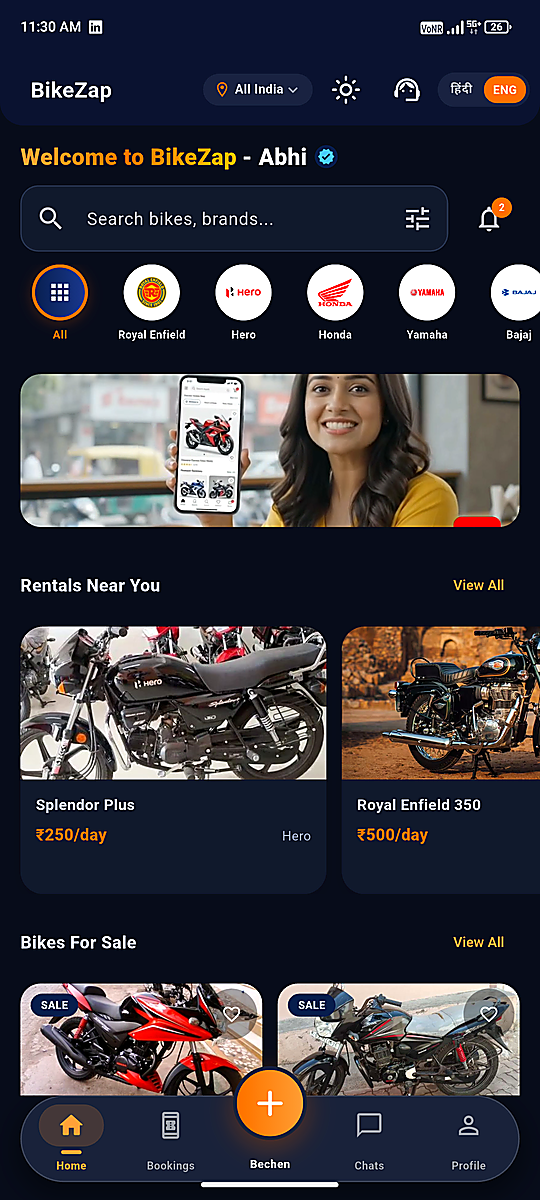 BikeZap app screenshot