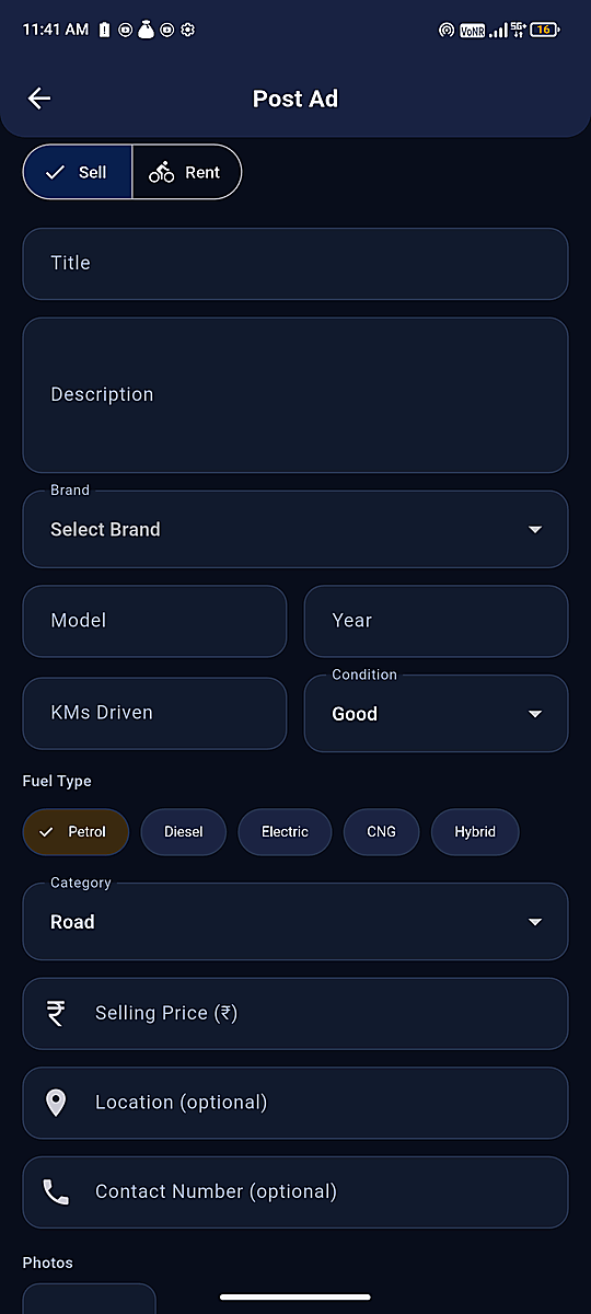 BikeZap app screenshot